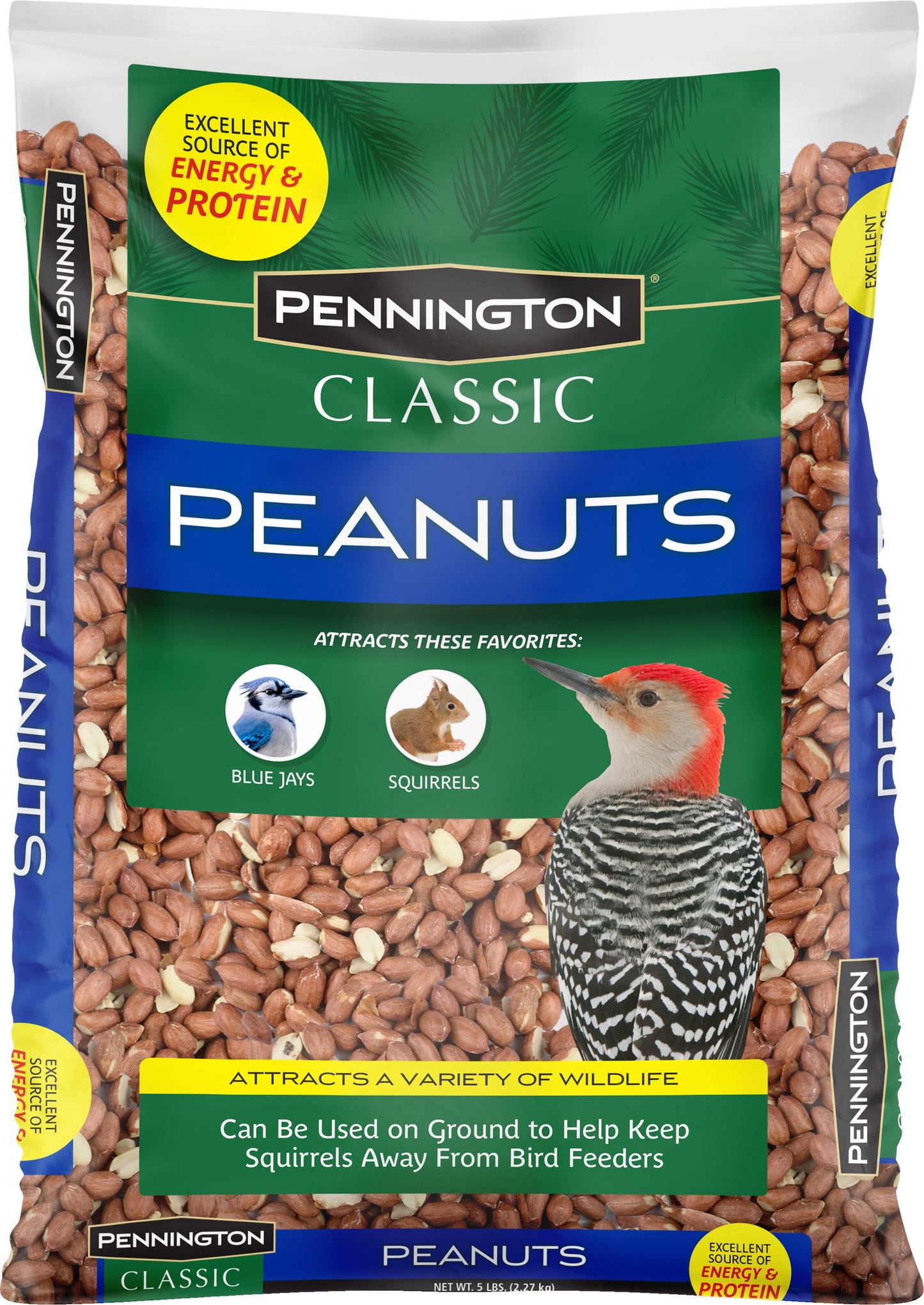 (2 Pack) Shelled Peanuts Wildlife and Wild Bird Food, 5 Lb. Bag, 1 Pack, Dry