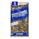 Sunflower & Natural Grains Wild Bird Feed, 5 Lb