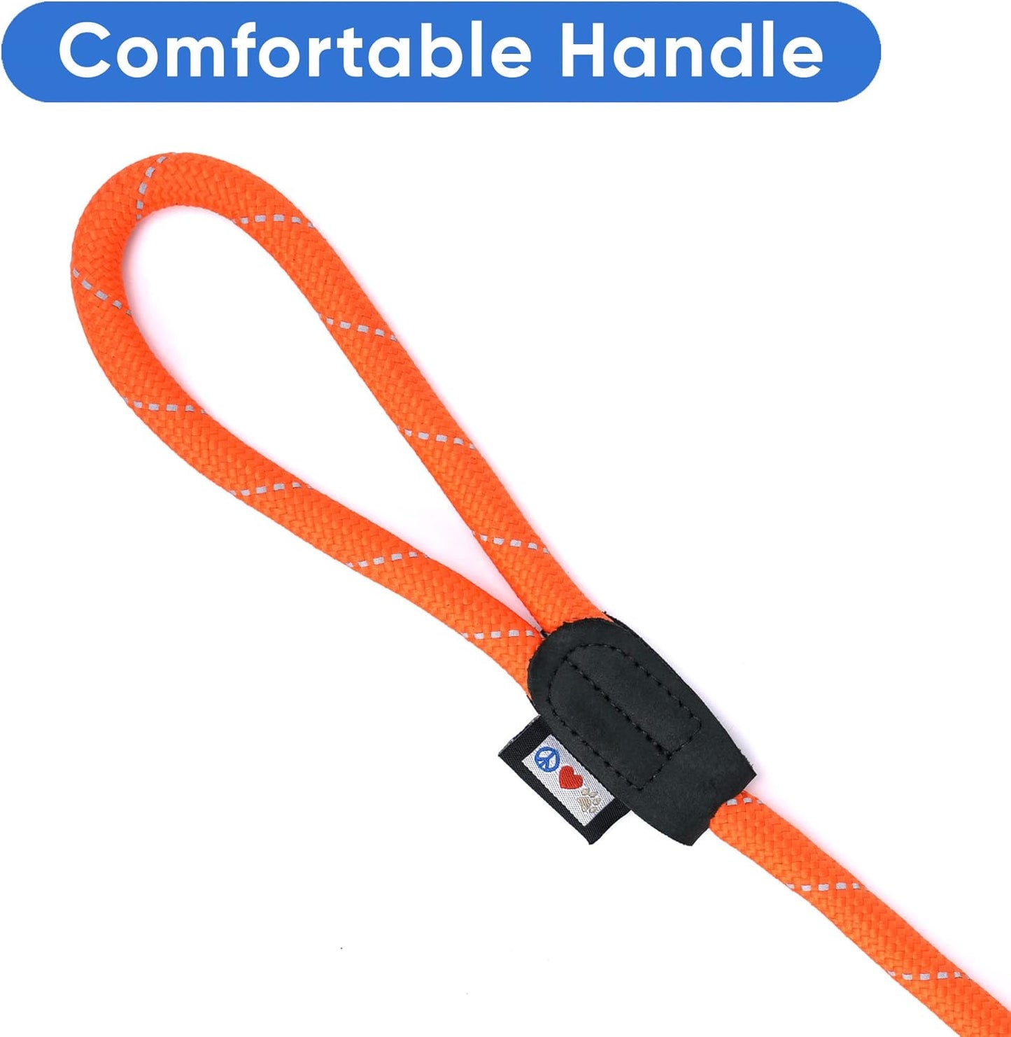 6FT Training Dog Leash Durable Small Rope Leash for Dogs Premium Quality Heavy Duty Rope Lead Strong and Comfortable - Orange Puppy Leash
