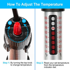 Aquarium Heater Fish Tank Heater Submersible 300 Watt, 1 Yr Warranty