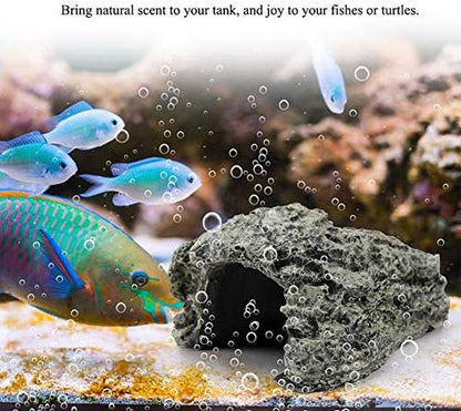 Reptile Hiding, Reptile Box Shelter Terrarium Hideout Caves for Aquarium Terrarium Decoration Ornament(Sll)