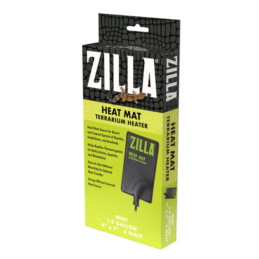 Terrarium Heat Mat for Reptiles, Black, Mini, 1-5 Gallon, 4 Watt