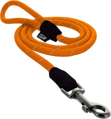 6FT Training Dog Leash Durable Small Rope Leash for Dogs Premium Quality Heavy Duty Rope Lead Strong and Comfortable - Orange Puppy Leash